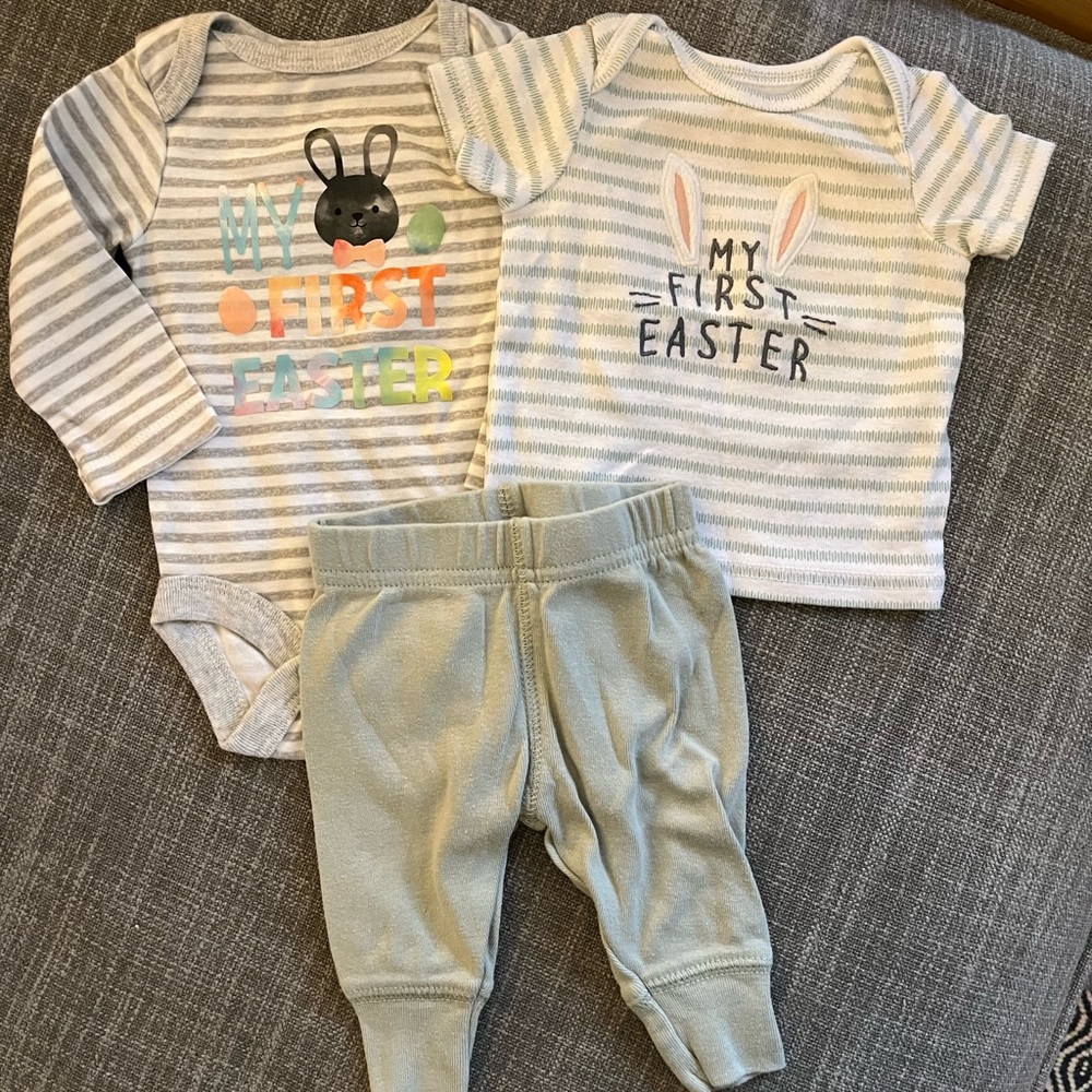 Newborn First Easter Baby Outfit Bundle